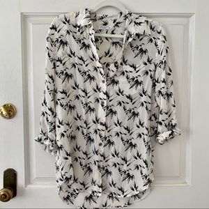 EQUIPMENT Essential Silk Shirt in Bamboo Print XS